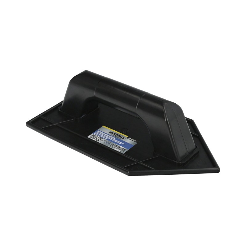Talocha Plastico Punta Mango Redondo 26 x 14 cm. Negro Con Alveolos WOLFPACK LINEA PROFESIONAL