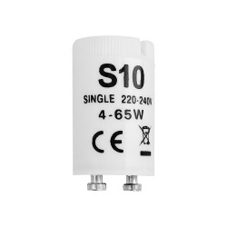 Cebador 4 - 65 Watt. Cebador Fluorescente, Arrancador Tubo Fluorescente, Cebador Encendido Rápido. WOLFPACK LINEA PROFESIONAL