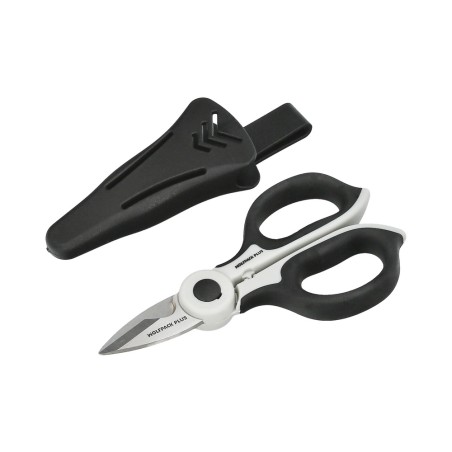 Tijeras Electricista 155 mm. Mango TPR Plus No tension. Con Funda Hojas Acero Inoxidable, Tijeras Cortar Cable, Pelacables WOLF
