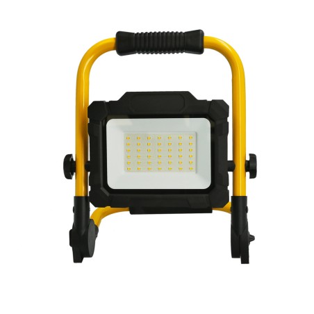 Foco Led Plano 30 Watt. Luz Blanca 4000º K IP 65 3300 Lumenes Con Asa de Transporte MAURER