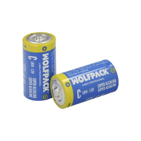 Pila Alcalina C - LR14 (Blister 2 Piezas) WOLFPACK LINEA PROFESIONAL
