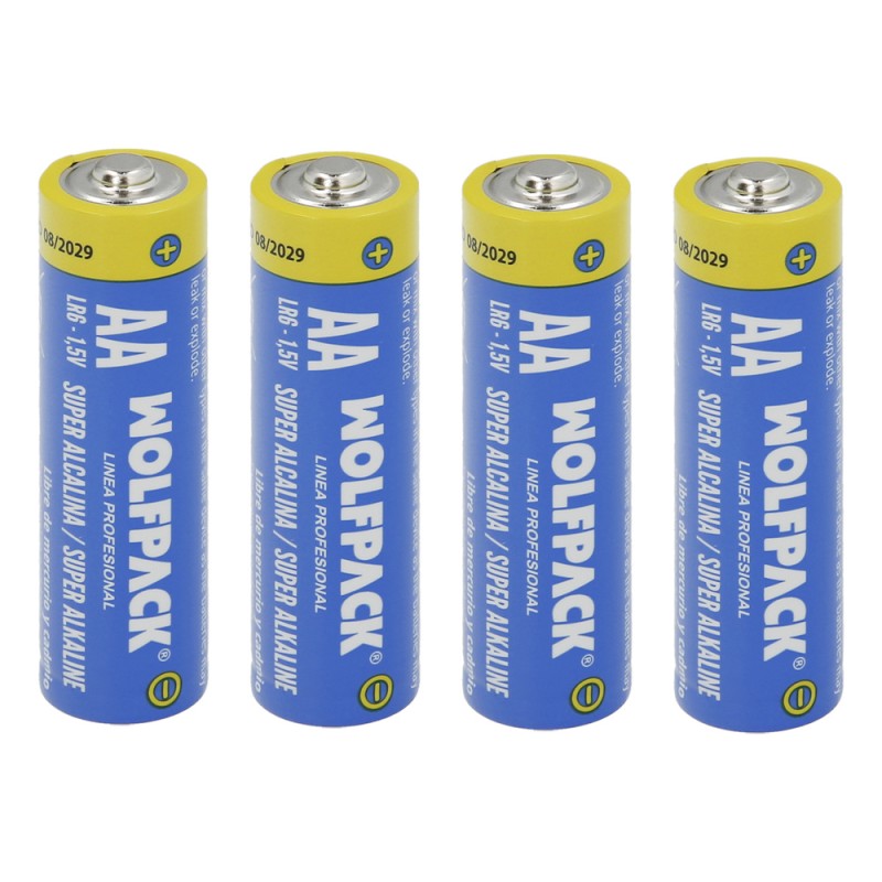 Pila Alcalina AA LR-6 Blister 4 Piezas WOLFPACK LINEA PROFESIONAL
