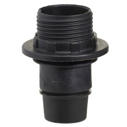 Portalamparas 4 A. E-14 Con Rosca + Arandela Negro MAURER