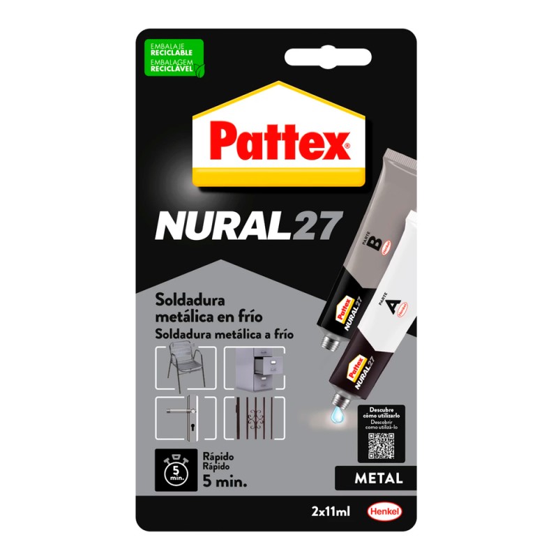 Nural 27 Aluminio Gris 22 ml (2 Tubos 11+11 ml) HENKEL