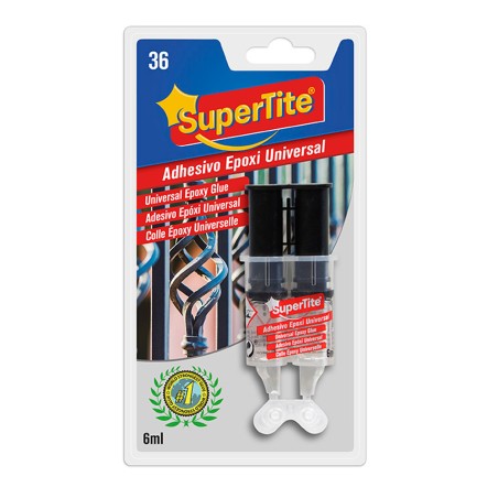 Pegamento Epoxi 2 Componentes (6 Ml.) Pegamento Metal, Cristal, Espejos, Plásticos, Mármol, Embarcaciones, Madera, Piel, Etc SU