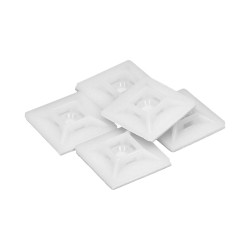 Base Adhesiva Para Bridas 19x19 mm. Blanca Bolsa 100 Unidades WOLFPACK LINEA PROFESIONAL