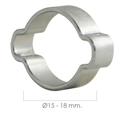 Abrazadera Dos Orejas Ø 15-18 mm. WOLFPACK LINEA PROFESIONAL