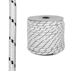 Cuerda Poliester Trenzada Blanco / Azul 6 mm. Bobina 200 m. WOLFPACK LINEA PROFESIONAL
