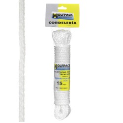 Cuerda Trenzada Plástico Blanca (Madeja 15 m.) WOLFPACK LINEA PROFESIONAL