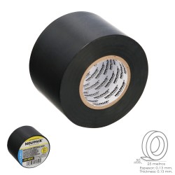 Cinta Aislante Profesional Negra Espesor 0.13 mm. Ancho 50 mm. Rollo 25 Metros Cinta Electricista, Cinta Aislante Cables WOLFPA