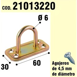 Soporte Para Madera Anilla Bicromatado Ø 6 mm. WOLFPACK LINEA PROFESIONAL