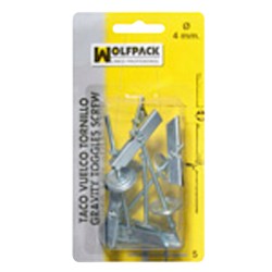 Taco Vuelco Tornillo M 5 (3 Piezas) WOLFPACK LINEA PROFESIONAL