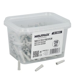 Taco 5 x 25 N+plus Nylon Caja 200 Uds. WOLFPACK LINEA PROFESIONAL