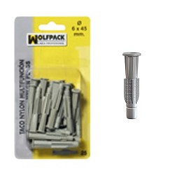 Taco Multiaccion MU 6x35 mm. (25 Piezas) WOLFPACK LINEA PROFESIONAL