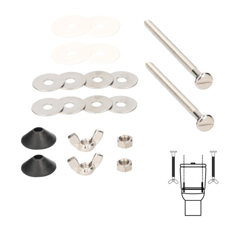 Kit Fiajcion Sanitario Cisterna / Inodo 6x90 (2 Piezas) WOLFPACK LINEA PROFESIONAL