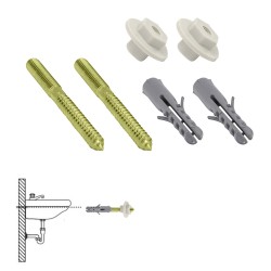 Kit Sanitario Fijacion Lavabo 10x110 mm. (2 Piezas) WOLFPACK LINEA PROFESIONAL