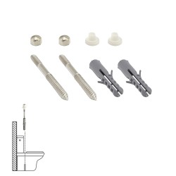 Kit Sanitario Fijacion Wc 6x80 mm. Inoxidable (2 Piezas) WOLFPACK LINEA PROFESIONAL