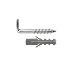 Kit Sanitario Alcayata Con Taco Expansión Ø 10 x 50 mm. Fijación Calentadores / Termos De Agua WOLFPACK LINEA PROFESIONAL