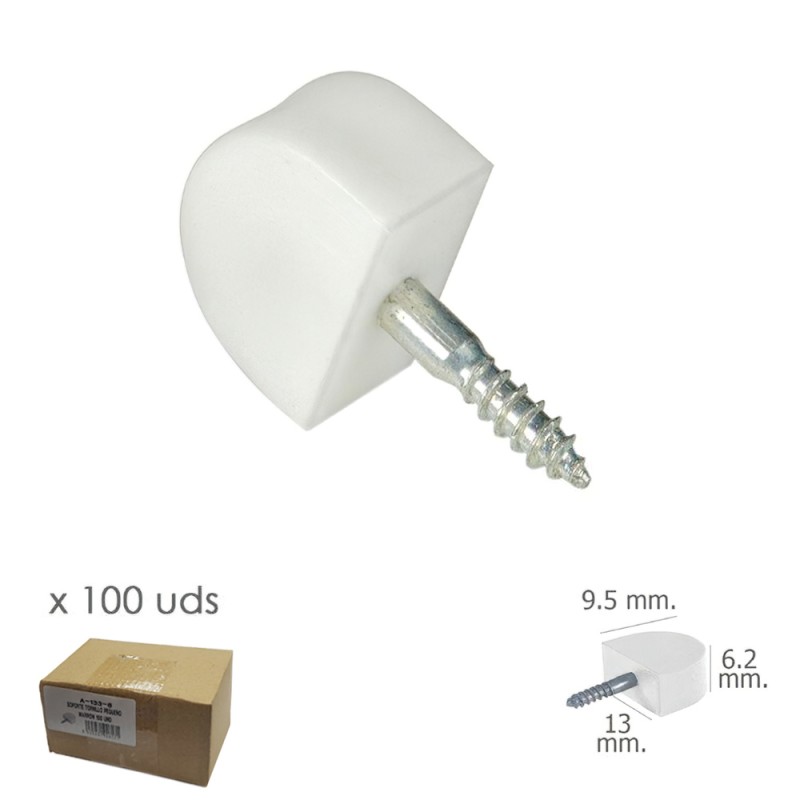 Soporte Estanteria Tornillo Pequeño Blanco (Caja 100 unidades) WOLFPACK LINEA PROFESIONAL