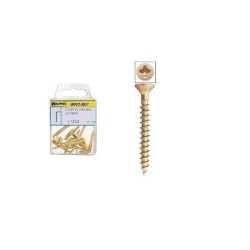 Tornillo Cabeza Plana Pozidriv Bicromatado 3,0x20 mm. 28 unidades WOLFPACK LINEA PROFESIONAL