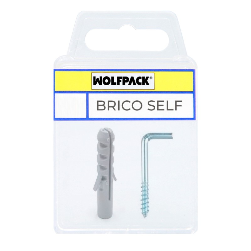 Taco Nº 4 Con Alcayatas Rosca 17x40 mm. 10 unidades WOLFPACK LINEA PROFESIONAL