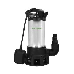 Bomba Aguas Sucias Sumergible Inoxidable 1.300 W. 25.000 lts/hora, Profundidad 7 Mts, Elevación 11 mts. Particulas max. Ø 38 mm