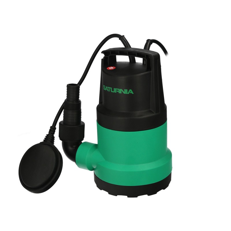 Bomba Aguas Limpias Sumergible 450W. 8.000 lts/hora, Profundidad 5 Mts, Elevación 5,5 mts. SATURNIA