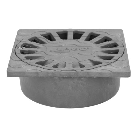 Sumidero Sifónico Pvc 25x25 cm. Salida De Ø 90 / 110 mm. desagüe, Desaguadero, Tragadero, Alcantarilla, ABRISA