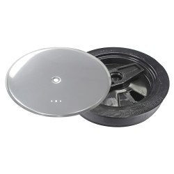 Tapa Bote Sifonico Pvc T 89 A Ø 110 mm. Con Aireador, Colo Inox. WOLFPACK LINEA PROFESIONAL