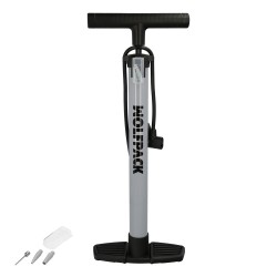 Bomba Aire 5,5 Bares Cuerpo Acero, Valvulas SCHRADER y PRESTA con Adaptadores. Bomba Bicicletas, Bomba coches WOLFPACK LINEA PR