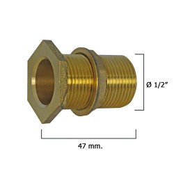 Racort Salida Deposito Con Rosca 1/2" WOLFPACK LINEA PROFESIONAL