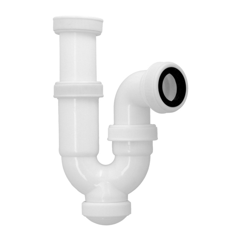 Sifon Curvo ExtensibleTuerca Loca 1 1/2" Ø 40 Mm ABRISA