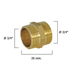 Machones Dobles Pulidos 3/4" WOLFPACK LINEA PROFESIONAL