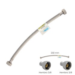 Latiguillo Flexible Acero Inoxidable Hembra 3/8 - Hembra 3/8 - 250mm ORYX