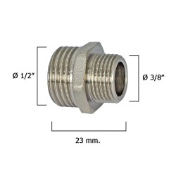 Machones Reductores Cromo 3/8" A 1/2" WOLFPACK LINEA PROFESIONAL