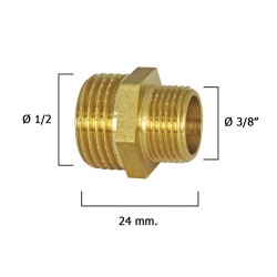 Machones Reductores Pulidos 3/8" A 1/2" WOLFPACK LINEA PROFESIONAL