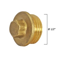 Tapon Ciego Macho Laton 1/2" WOLFPACK LINEA PROFESIONAL