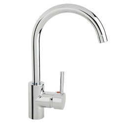 Monomando "Línea Flow" Fregadero Con Caño Alto Con Cartucho ceramico Ø 40 mm. WOLFPACK LINEA PROFESIONAL