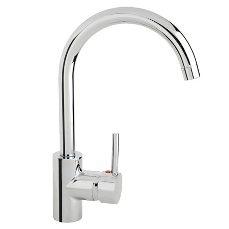 Monomando "Línea Flow" Fregadero Con Caño Alto Con Cartucho ceramico Ø 40 mm. WOLFPACK LINEA PROFESIONAL