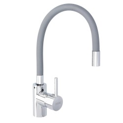 Grifo Monomando Fregadero Flexible Caño Alto, Grifo De Cocina Flexible Caño Alto.Cartucho ceramico Ø 35 mm. ORYX
