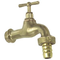 Grifo Curvo Latón Pulido Con Racord 3/4" SATURNIA
