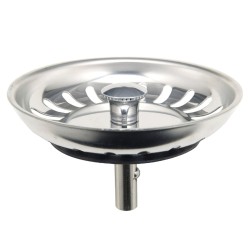 Tapon Valvula Cesta Para Fregadero, Inoxidable T-93bm-115 1 1/2 WOLFPACK LINEA PROFESIONAL