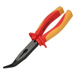 Alicates Boca Curva 200 mm. Mangos Aislados Acero Cromo Vanadio Pelacables, Corta Cables, Pelador Cables WOLFPACK LINEA PROFESI