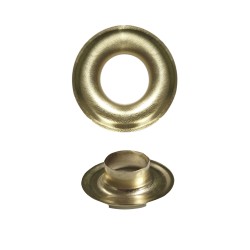 Ojetes / Ojales Metalicos Grandes Para Lona Ø Interior 10 mm. (Bolsa 100 Unidades) WOLFPACK LINEA PROFESIONAL