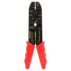 Alicates Crimpar Terminales Con Pelacables 195 mm. WOLFPACK LINEA PROFESIONAL