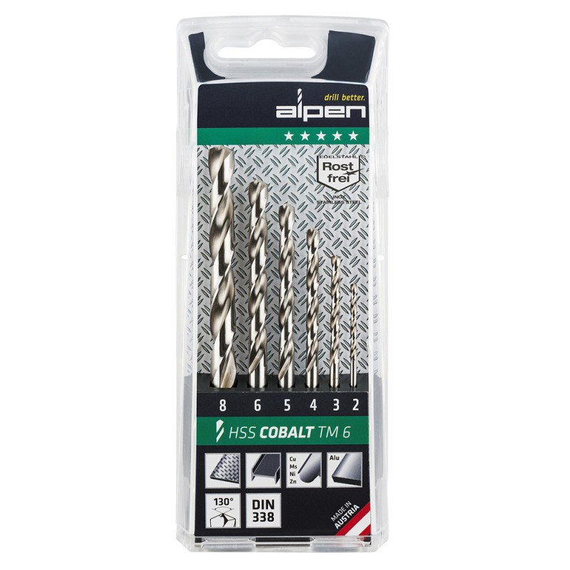 Estuche Brocas Alpen Cobalto 6 Piezas ALPEN