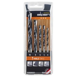 Estuche Brocas Alpen Madera 5 Piezas ALPEN