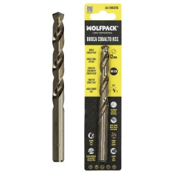 Broca Cobalto Hss Cilindrica 12,00 mm. Blister 1 Unidad. WOLFPACK LINEA PROFESIONAL