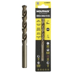 Broca Cobalto Hss Cilindrica 10,00 mm. Blister 1 Unidad. WOLFPACK LINEA PROFESIONAL