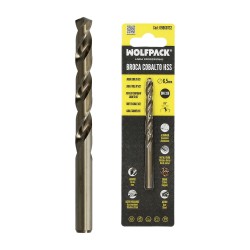 Broca Cobalto Hss Cilindrica 6,50 mm. Blister 1 Unidad. WOLFPACK LINEA PROFESIONAL